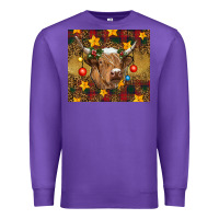Purple Christmas cow Premium Sweatshirt - RanaPortraitStore