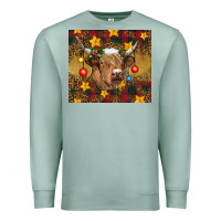 Seafoam Christmas cow Premium Sweatshirt - RanaPortraitStore