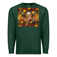 Sports Green Christmas cow Premium Sweatshirt - RanaPortraitStore