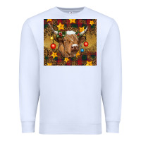 White Christmas cow Premium Sweatshirt - RanaPortraitStore