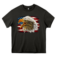 Asphalt Western American Flag Eagle Heavy Core Tee - LillyAllenDesigns
