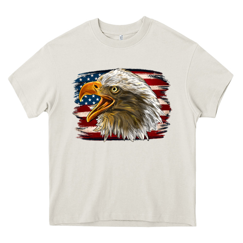 Western American Flag Eagle Heavy Core Tee by LillyAllenDesigns | Teevron