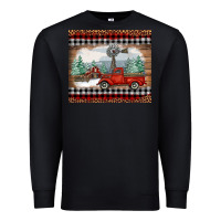Black christmas farm and truck Premium Sweatshirt - RanaPortraitStore