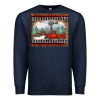 Navy christmas farm and truck Premium Sweatshirt - RanaPortraitStore