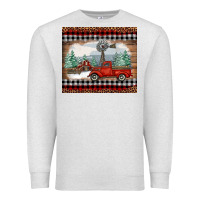 Oatmeal Heather christmas farm and truck Premium Sweatshirt - RanaPortraitStore