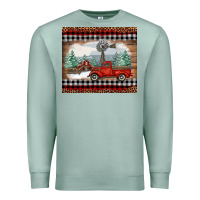 Seafoam christmas farm and truck Premium Sweatshirt - RanaPortraitStore