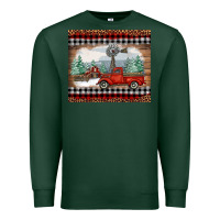 Sports Green christmas farm and truck Premium Sweatshirt - RanaPortraitStore