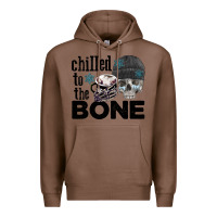 Chestnut Chilled to the bone skull winter Premium Hoodie - FaDigitalArtStudio