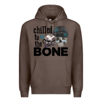 Coffee Chilled to the bone skull winter Premium Hoodie - FaDigitalArtStudio