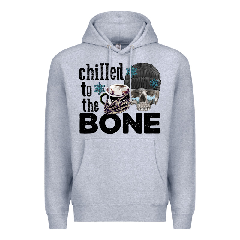 Chilled To The Bone Skull Winter Premium Hoodie by FaDigitalArtStudio | Teevron