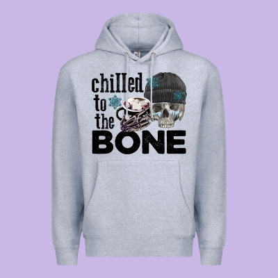 Chilled To The Bone Skull Winter Premium Hoodie Designed By Fadigitalartstudio