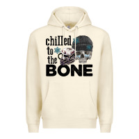 Sandshell Chilled to the bone skull winter Premium Hoodie - FaDigitalArtStudio