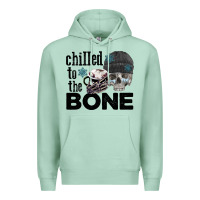Seafoam Chilled to the bone skull winter Premium Hoodie - FaDigitalArtStudio