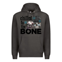 Smoke Chilled to the bone skull winter Premium Hoodie - FaDigitalArtStudio