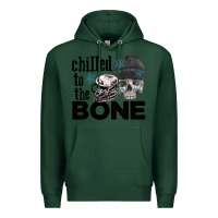 Sports Green Chilled to the bone skull winter Premium Hoodie - FaDigitalArtStudio