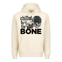 Tofu Chilled to the bone skull winter Premium Hoodie - FaDigitalArtStudio