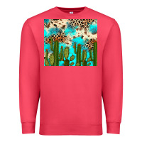 Cardinal cactus turquoise leopard cowhide tumbler rana Premium Sweatshirt - RanaPortraitStore