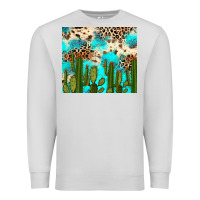 Dove Grey cactus turquoise leopard cowhide tumbler rana Premium Sweatshirt - RanaPortraitStore
