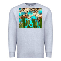 Heather Grey cactus turquoise leopard cowhide tumbler rana Premium Sweatshirt - RanaPortraitStore