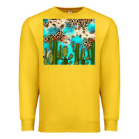 Lemon cactus turquoise leopard cowhide tumbler rana Premium Sweatshirt - RanaPortraitStore