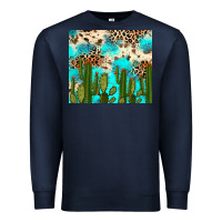 Navy cactus turquoise leopard cowhide tumbler rana Premium Sweatshirt - RanaPortraitStore