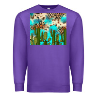 Purple cactus turquoise leopard cowhide tumbler rana Premium Sweatshirt - RanaPortraitStore