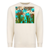 Sandshell cactus turquoise leopard cowhide tumbler rana Premium Sweatshirt - RanaPortraitStore
