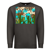 Smoke cactus turquoise leopard cowhide tumbler rana Premium Sweatshirt - RanaPortraitStore