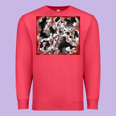 Premium Sweatshirt cowhide glitter tooled leather