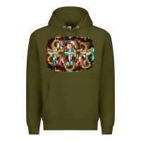 Army Green girl mama Premium Hoodie - RacoonDesign