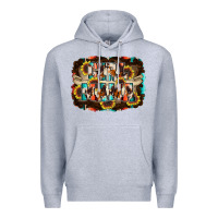 Heather Grey girl mama Premium Hoodie - RacoonDesign