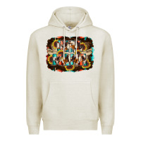 Oatmeal Heather girl mama Premium Hoodie - RacoonDesign
