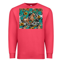 Cardinal cowgirl sunflower turquoise Premium Sweatshirt - RanaPortraitStore