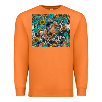 Carrot cowgirl sunflower turquoise Premium Sweatshirt - RanaPortraitStore