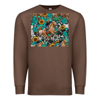 Chestnut cowgirl sunflower turquoise Premium Sweatshirt - RanaPortraitStore