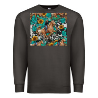 Smoke cowgirl sunflower turquoise Premium Sweatshirt - RanaPortraitStore