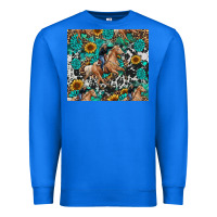 True Royal cowgirl sunflower turquoise Premium Sweatshirt - RanaPortraitStore