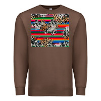 Chestnut cowhide leopard serape Premium Sweatshirt - RanaPortraitStore