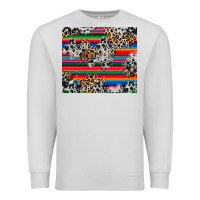 Dove Grey cowhide leopard serape Premium Sweatshirt - RanaPortraitStore