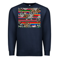 Navy cowhide leopard serape Premium Sweatshirt - RanaPortraitStore
