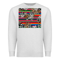 Oatmeal Heather cowhide leopard serape Premium Sweatshirt - RanaPortraitStore