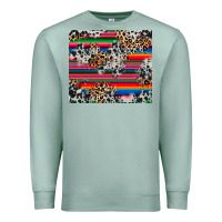 Seafoam cowhide leopard serape Premium Sweatshirt - RanaPortraitStore