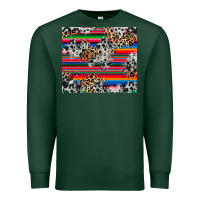 Sports Green cowhide leopard serape Premium Sweatshirt - RanaPortraitStore