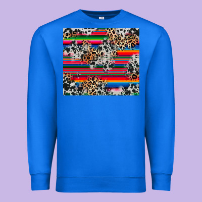 Premium Sweatshirt cowhide leopard serape