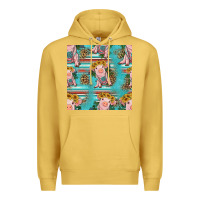 Antique Gold turquoise baby pig seamless pattern Premium Hoodie - HRA Design Shop