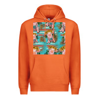 Carrot turquoise baby pig seamless pattern Premium Hoodie - HRA Design Shop