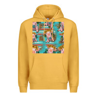 Mustard turquoise baby pig seamless pattern Premium Hoodie - HRA Design Shop