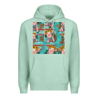 Seafoam turquoise baby pig seamless pattern Premium Hoodie - HRA Design Shop