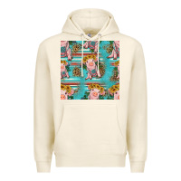 Tofu turquoise baby pig seamless pattern Premium Hoodie - HRA Design Shop