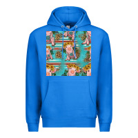 Turquoise Baby Pig Seamless Pattern Premium Hoodie | Teevron